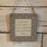 Personalised Square Frame Plaque - Blank 9548