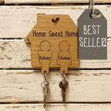 Personalised House Keyring Holder - People 9556