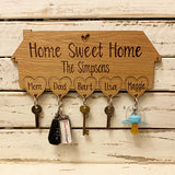 Personalised House Keyring Holder - Hearts 9558