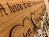 Personalised House Keyring Holder - Hearts 9558
