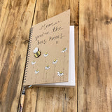 Personalised Notebook BLANK - Little Daisies & Bee 9682