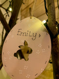 Easter Egg Plaque 10cm with Bunny Cutout 9813