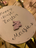 Easter Egg Plaque 15cm - with Bunny 9814