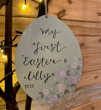 Easter Egg Plaque 15cm - Floral 9815