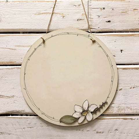 Personalised Round Plq with Daisy Flower - BLANK 9820