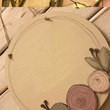 Personalised Round Plq with Round Flowers (Pastel) - BLANK 9823