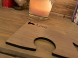 Handmade Set of 4 Jigsaw Coasters - Faith, Love, Joy, Hope  9836