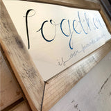 Handmade Long Framed Sign - Together 9843