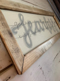 Handmade Long Framed Sign - Fearless 9844