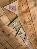 Handmade Wooden Bunting - Pinks 9863