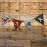 Handmade Wooden Bunting - Blues 9864