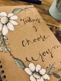 Handmade Notebook with Daisy Wreath - Choose Joy 9885