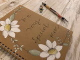 Handmade Notebook with Daisy Wreath - Special Mom 9887