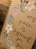 Handmade Notebook with Floral Wreath - My Grace is 9889