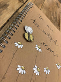 Handmade Notebook with Little Daisies - Bee-autiful Mom 9892