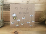 Handmade Bees & Daisies Card - Mummy is Bee-autiful 9910