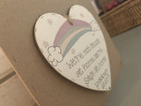 Personalised Rainbow Heart Plq & Card Set 9917