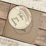 Handmade Rainbow Round Plq & Card Set - Follow Your Dreams 9952