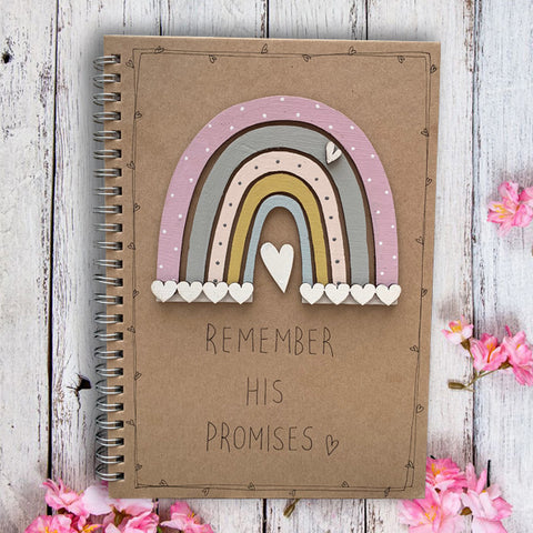 Handmade Rainbow Notebook - Remember His Promises 9960