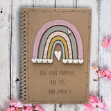 Handmade Rainbow Notebook - All Your Promises 9964