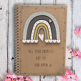 Handmade Rainbow Notebook - All Your Promises 9964