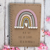 Handmade Rainbow Notebook - In a Sky Full of Clouds 9967