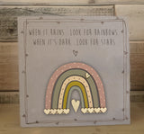 Handmade Rainbow Greetings Card - When it Rains 9976