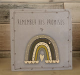 Handmade Rainbow Greetings Card - Remember His Promises 9979