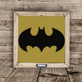 Handmade Lg Framed Superhero Sign - Batman 9983