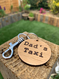 Keyring Round - Dad's Taxi 9989