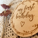 Personalised Baby Milestone Wooden Plaque Set in Bag 9990