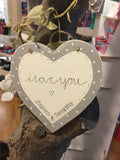 6" Heart with Border - I Love You 5757