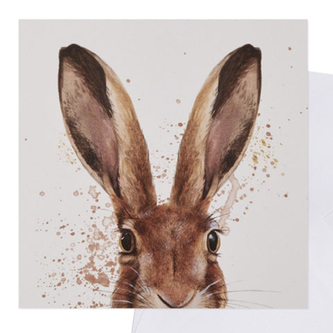 Greetings Card - Hare Splatter Card 9732