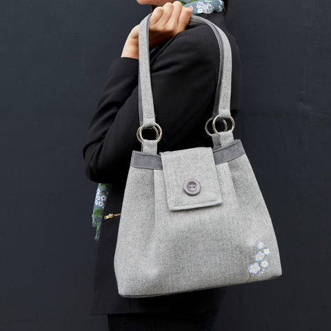 Earth Squared Autumn Patchwork Ava Bag in Grey 13568