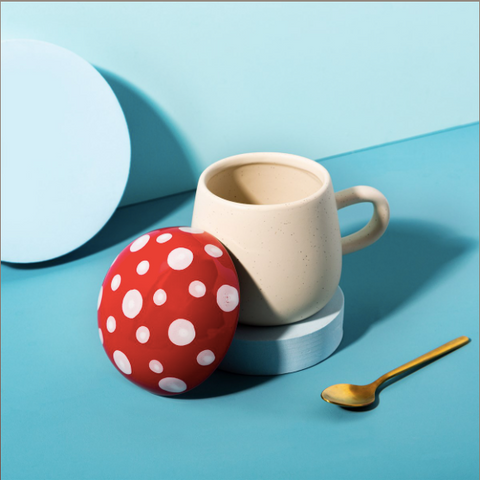 Mushroom Mug with Lid - Red 12716