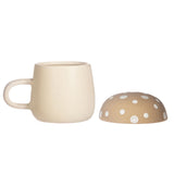Mushroom Mug with Lid - Cream 12647