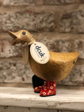 DCUK Ducky with Flower Welly - Red 9799