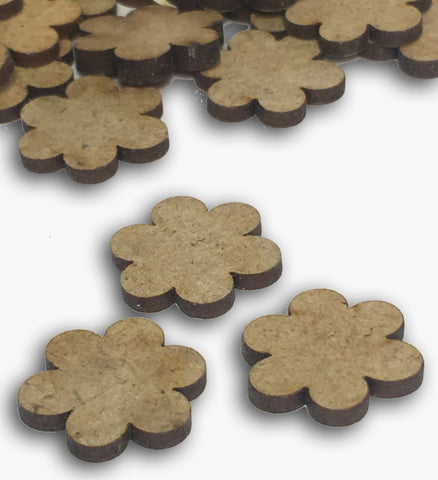 Mini Wooden Flower Embellishments 8574