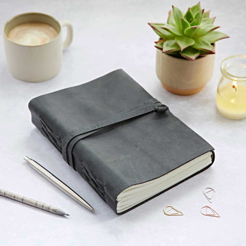 Paper High Buffalo Leather Journal - Black 13949