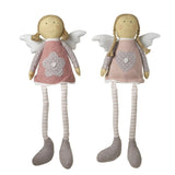 Sitting Pink Angel Doll with Heart Dress 8884