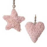 Pink Fluffy Hanging Heart 9203