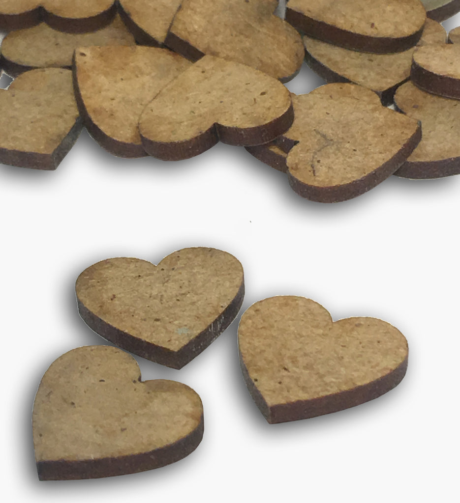 Mini Wooden Heart Embellishments 8572