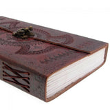 Paper High Clasp Embossed Leather Notebook MD 7521