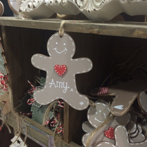 Gingerbread Man Christmas Personalised Plaque 4040