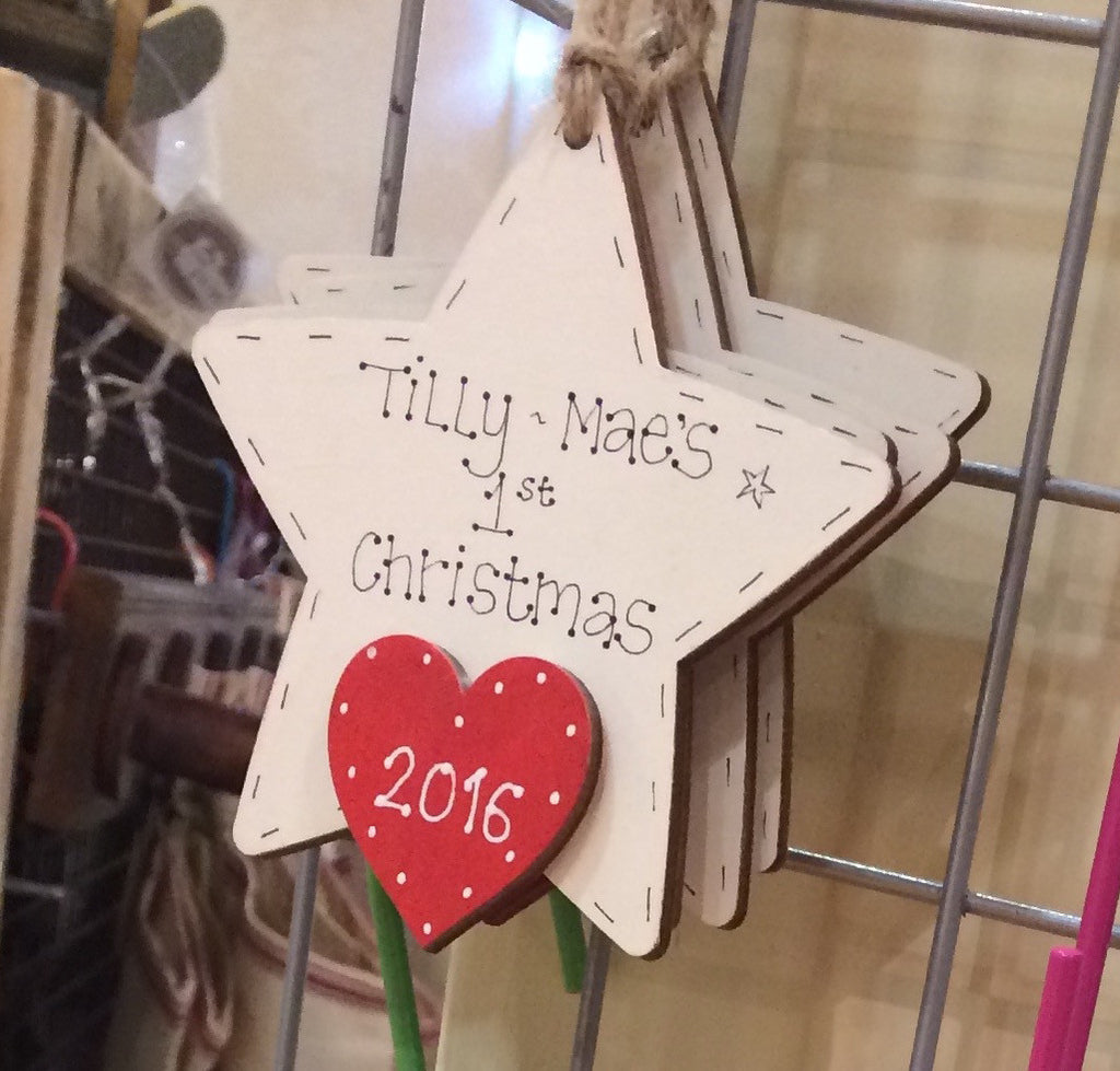 Personalised Star with Heart 4038