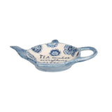 Blue Willow Floral Tea Bag Dish 11508