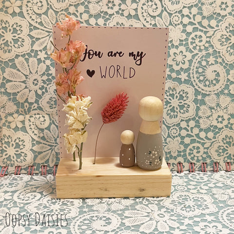 Peg Doll Scene - You are my World 13688