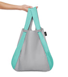 Notabag - Foldable Shopper, Bag & Backpack in Grey/Mint 12919