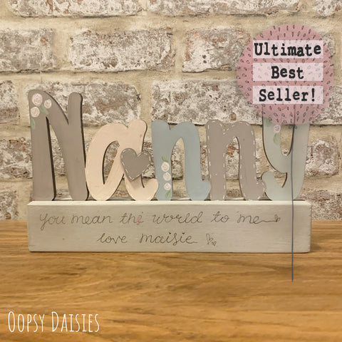 Personalised Nanny Block - Pastels 13675