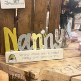 Personalised Nanny Block - Bees & Daisies 13677